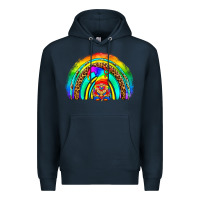 Navy LGBTQ Pride Gnome Rainbow Premium Hoodie - BundleAndBundleShop