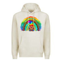 Oatmeal Heather LGBTQ Pride Gnome Rainbow Premium Hoodie - BundleAndBundleShop