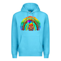 Ocean Blue LGBTQ Pride Gnome Rainbow Premium Hoodie - BundleAndBundleShop
