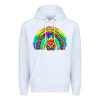 White LGBTQ Pride Gnome Rainbow Premium Hoodie - BundleAndBundleShop