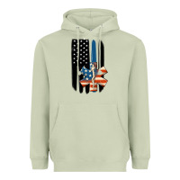Matcha ems american flag Heavyweight Hoodie - MaliasSmallBusiness