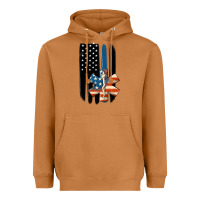 Meerkat ems american flag Heavyweight Hoodie - MaliasSmallBusiness