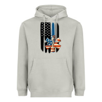 Moon Dust ems american flag Heavyweight Hoodie - MaliasSmallBusiness
