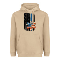 Mushroom ems american flag Heavyweight Hoodie - MaliasSmallBusiness