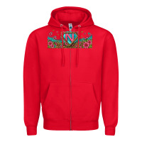 Red super nurse libbey glass Zipper Hoodie - BundleAndBundleShop