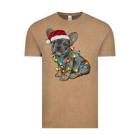Vintage Coffee christmas french bulldog Vintage Tee - RanaPortraitStore