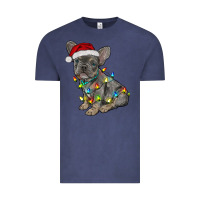 Vintage Denim christmas french bulldog Vintage Tee - RanaPortraitStore