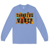 Colony Blue thankful vibes Long Sleeve Tee - FaDigitalArtStudio