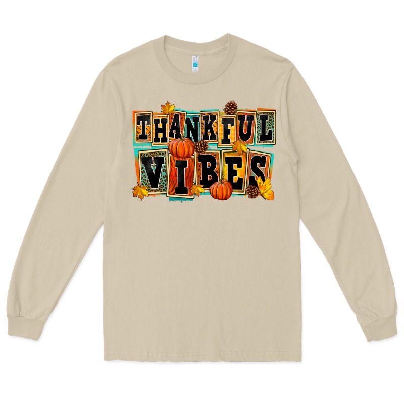 Thankful Vibes Long Sleeve Tee by FaDigitalArtStudio | Teevron