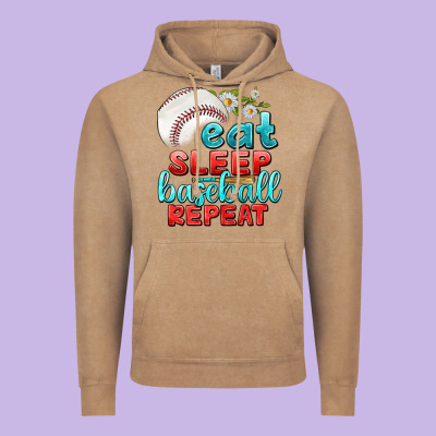 Eat Sleep Baseball Repeat Vintage Hoodie Designed By Texasbilliewilder