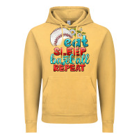 Vintage Mustard eat sleep baseball repeat Vintage Hoodie - texasbilliewilder