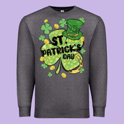 St. Patrick's Day Shamrock Premium Sweatshirt Designed By Maliassmallbusiness