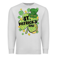 Dove Grey st. patrick's day shamrock Premium Sweatshirt - MaliasSmallBusiness