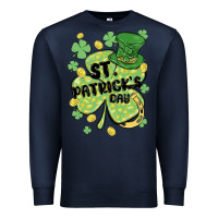 Navy st. patrick's day shamrock Premium Sweatshirt - MaliasSmallBusiness