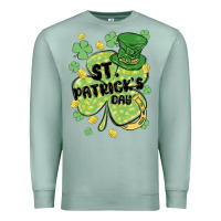 Seafoam st. patrick's day shamrock Premium Sweatshirt - MaliasSmallBusiness