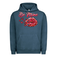 Pigment Midnight Navy be mine kiss Urban Hoodie - RanaPortraitStore