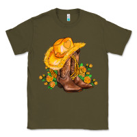 Army Green yellow  cowgirl and roses Classic Tee - AdoDesignShop