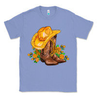 Colony Blue yellow  cowgirl and roses Classic Tee - AdoDesignShop
