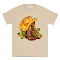 Yellow  Cowgirl And Roses Classic Tee | Teevron