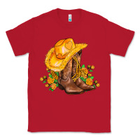 Red yellow  cowgirl and roses Classic Tee - AdoDesignShop