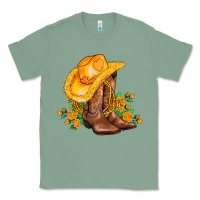 Sage yellow  cowgirl and roses Classic Tee - AdoDesignShop