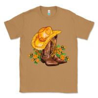 Toasted Coconut yellow  cowgirl and roses Classic Tee - AdoDesignShop