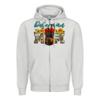 Dove Grey doberman mom Zipper Hoodie - Artiststas