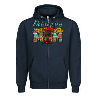 Navy doberman mom Zipper Hoodie - Artiststas