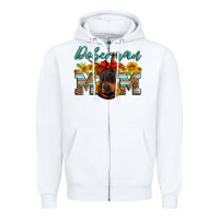White doberman mom Zipper Hoodie - Artiststas