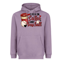 Lavender i run on coffee and baseball Heavyweight Hoodie - MaliasSmallBusiness