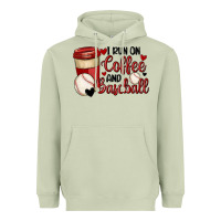 Matcha i run on coffee and baseball Heavyweight Hoodie - MaliasSmallBusiness