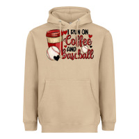 Mushroom i run on coffee and baseball Heavyweight Hoodie - MaliasSmallBusiness
