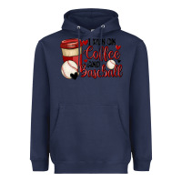 Navy i run on coffee and baseball Heavyweight Hoodie - MaliasSmallBusiness