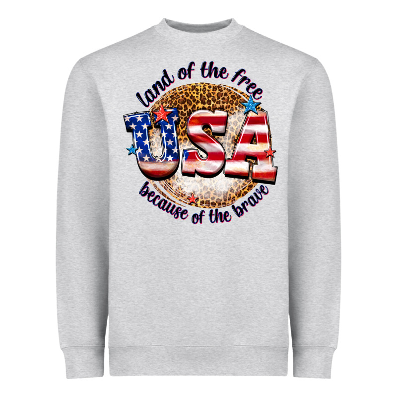 Land Of The Free Usa Because Of The Brave Billie W Heavyweight Sweatshirt by texasbilliewilder | Teevron