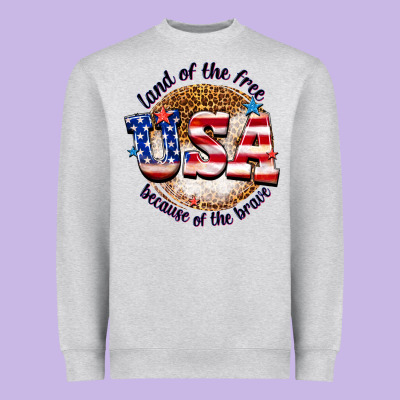 Heavyweight Sweatshirt land of the free usa because of the brave billie w