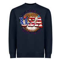 Navy land of the free usa because of the brave billie w Heavyweight Sweatshirt - texasbilliewilder