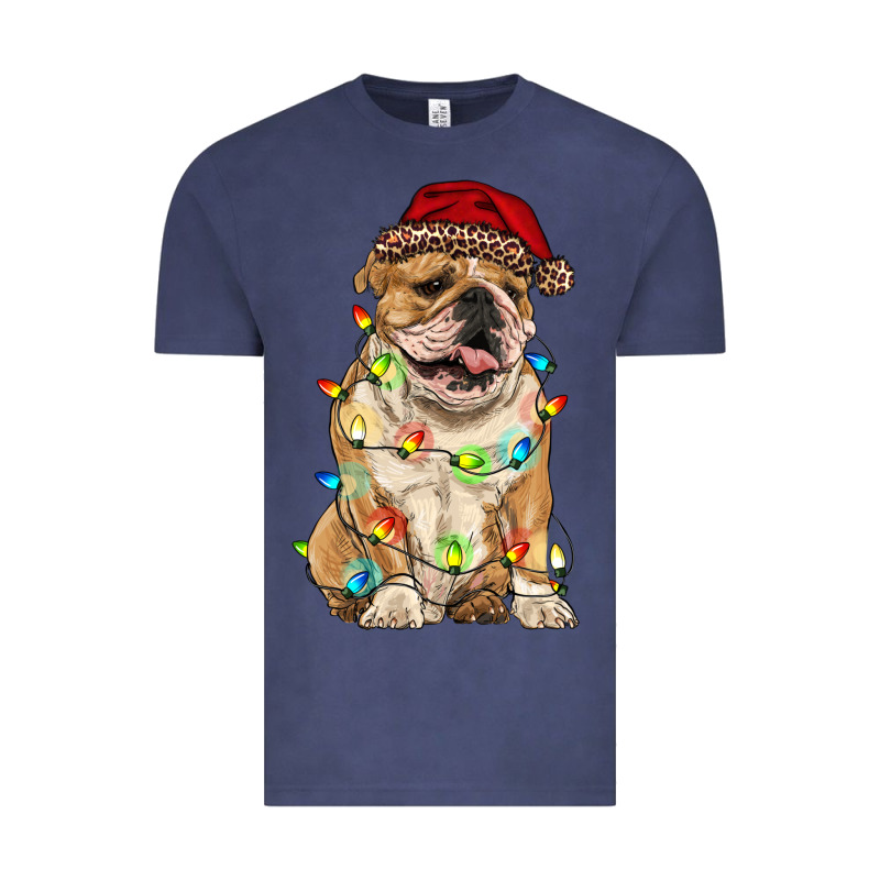 Christmas Bulldog Vintage Tee by RanaPortraitStore | Teevron