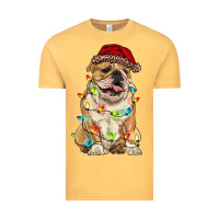 Vintage Mustard christmas bulldog Vintage Tee - RanaPortraitStore