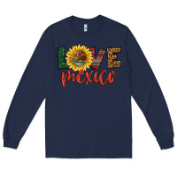 Navy love mexico Long Sleeve Tee - HRA Design Shop