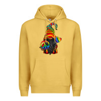 Antique Gold LGBTQ+ Pride Gnome With Candy Premium Hoodie - BundleAndBundleShop