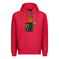 Cardinal LGBTQ+ Pride Gnome With Candy Premium Hoodie - BundleAndBundleShop