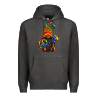 Charcoal Heather LGBTQ+ Pride Gnome With Candy Premium Hoodie - BundleAndBundleShop
