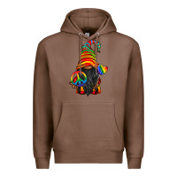 Chestnut LGBTQ+ Pride Gnome With Candy Premium Hoodie - BundleAndBundleShop