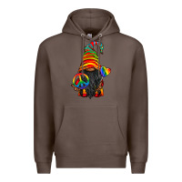 Coffee LGBTQ+ Pride Gnome With Candy Premium Hoodie - BundleAndBundleShop