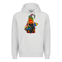Dove Grey LGBTQ+ Pride Gnome With Candy Premium Hoodie - BundleAndBundleShop
