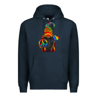 Navy LGBTQ+ Pride Gnome With Candy Premium Hoodie - BundleAndBundleShop
