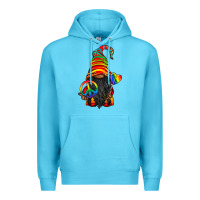 Ocean Blue LGBTQ+ Pride Gnome With Candy Premium Hoodie - BundleAndBundleShop