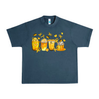 Midnight Navy Childhood Cancer Coffee Cups Urban Heavy Tee - texasbilliewilder