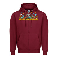 Burgundy nurse squad libbey glass Zipper Hoodie - BundleAndBundleShop