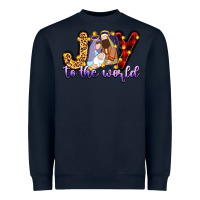 Navy joy to the world Heavyweight Sweatshirt - Zillion Design Studio